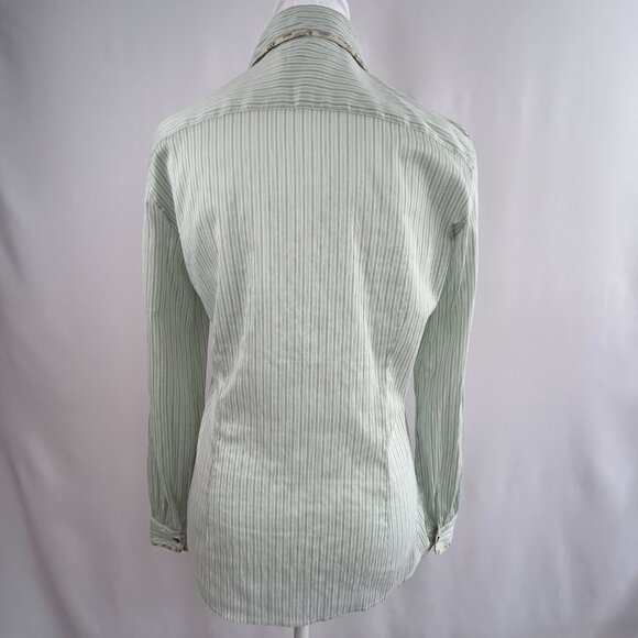 Max Mara country boho chic western blouse - silk made in Italy women's small S - Picture 6 of 11